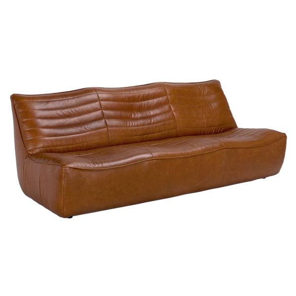 Noir Mcclain 3 Seater, Roche Tan Leather