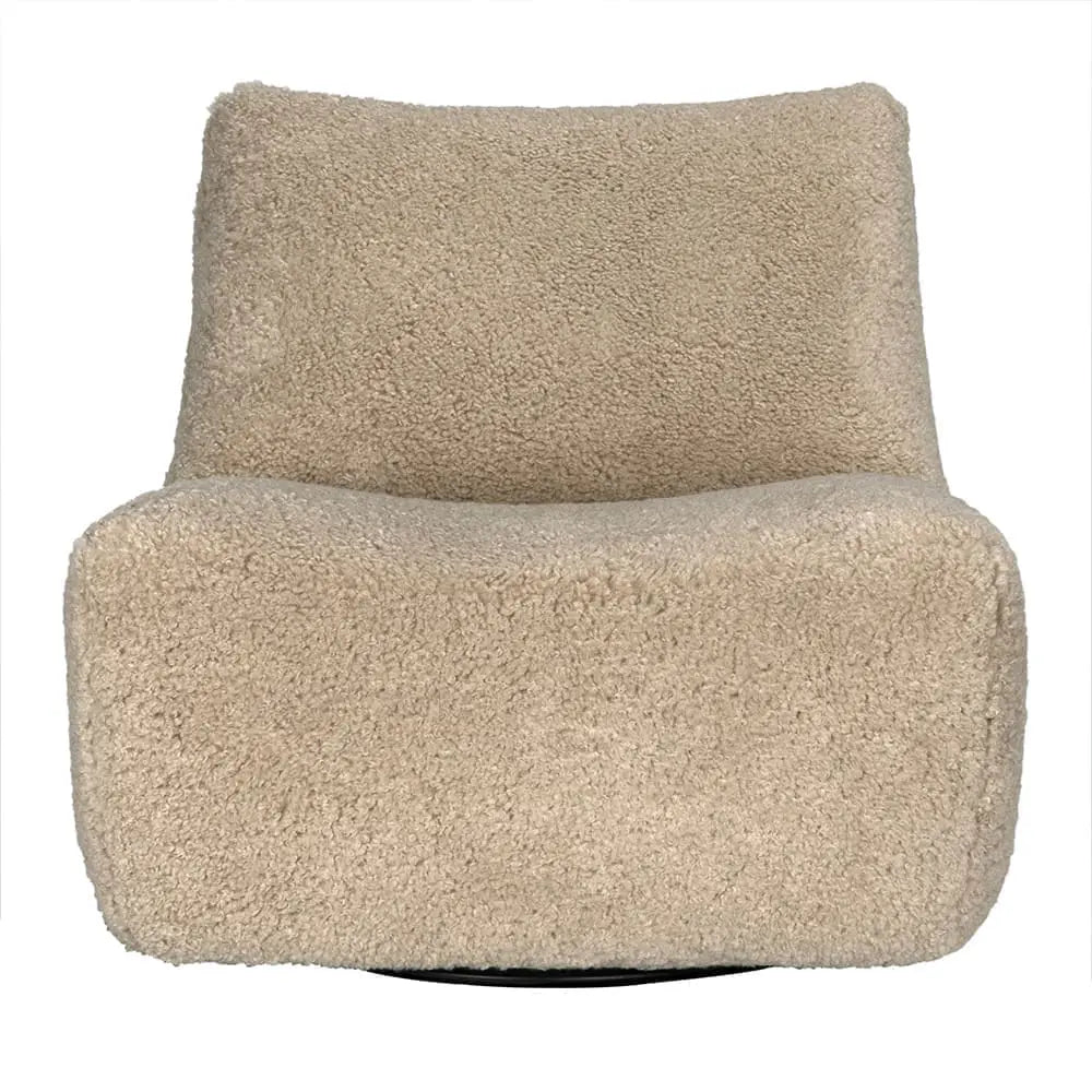 Noir Mcclain Swivel Chair, Camel Fabric