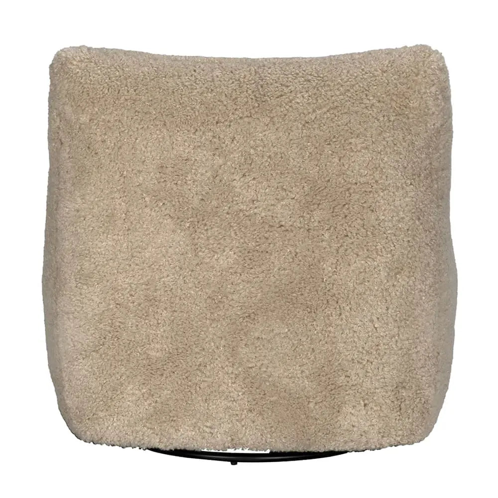 Noir Mcclain Swivel Chair, Camel Fabric