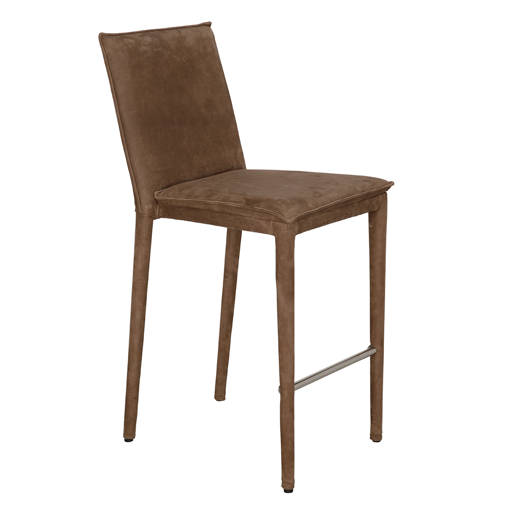 Noir Newton Counter Chair, Orris Brown Leather