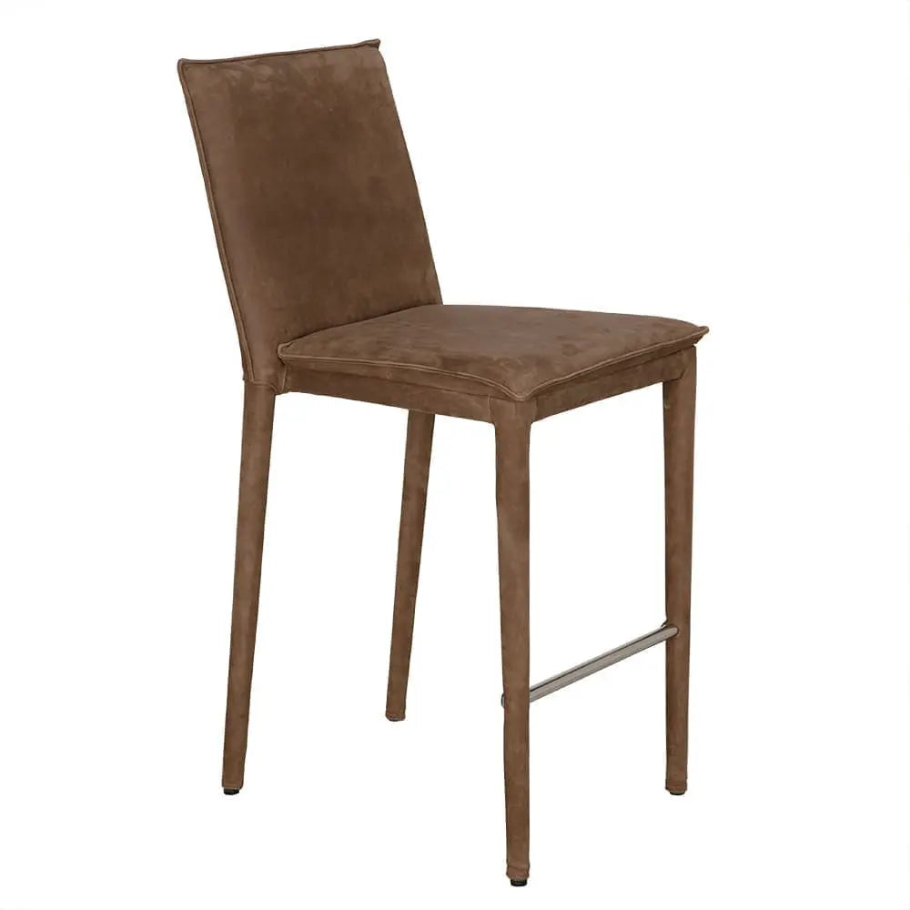 Noir Newton Counter Chair, Orris Brown Leather