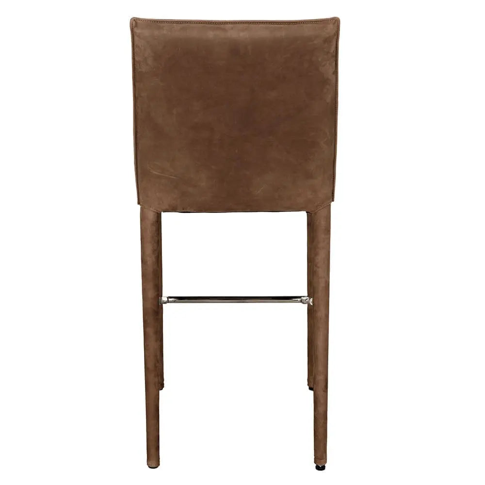 Noir Newton Counter Chair, Orris Brown Leather