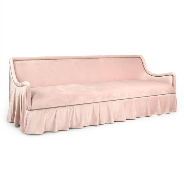 Zentique Audrey Sofa Light Pink Velvet