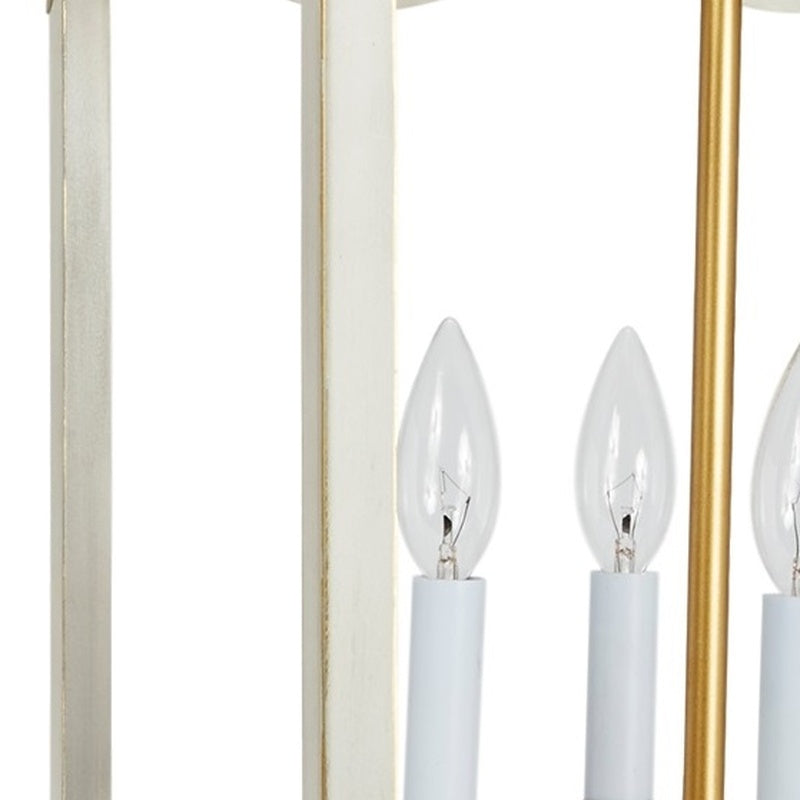 Marin Navy Blue & Gold Metal Lantern by Old World Design