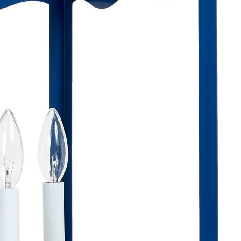 Marin Navy Blue & Gold Metal Lantern by Old World Design