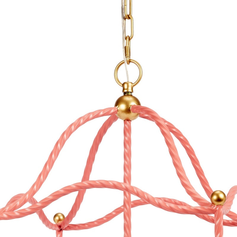 Pink and Gold Maggie Lantern Chandelier