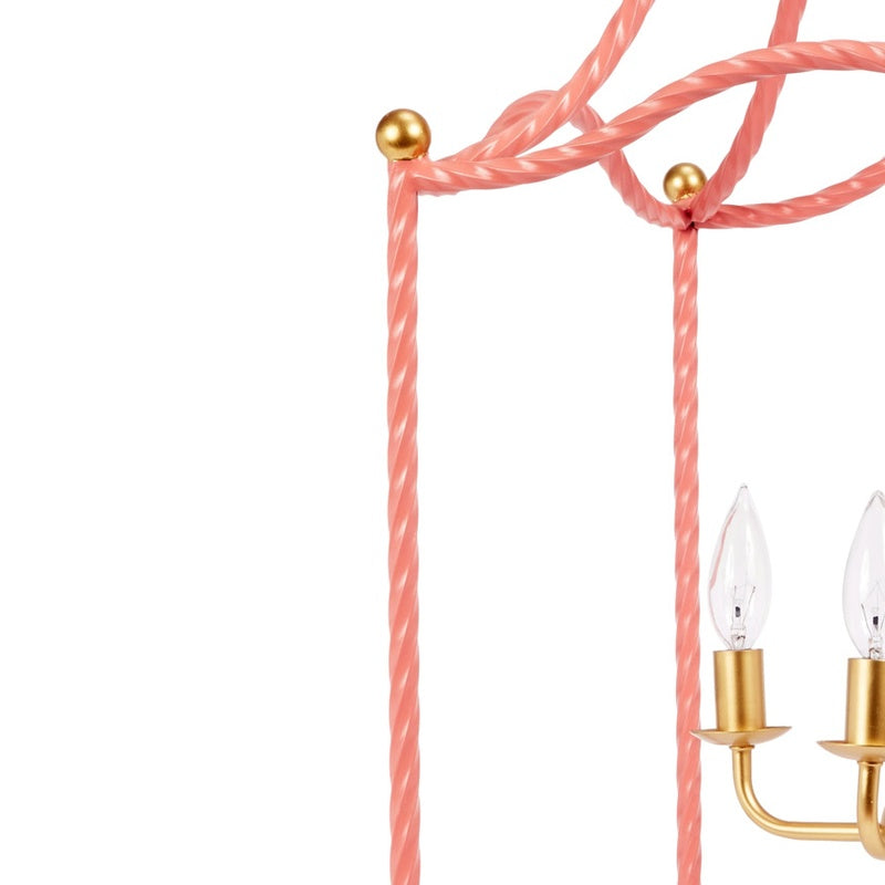 Pink and Gold Maggie Lantern Chandelier