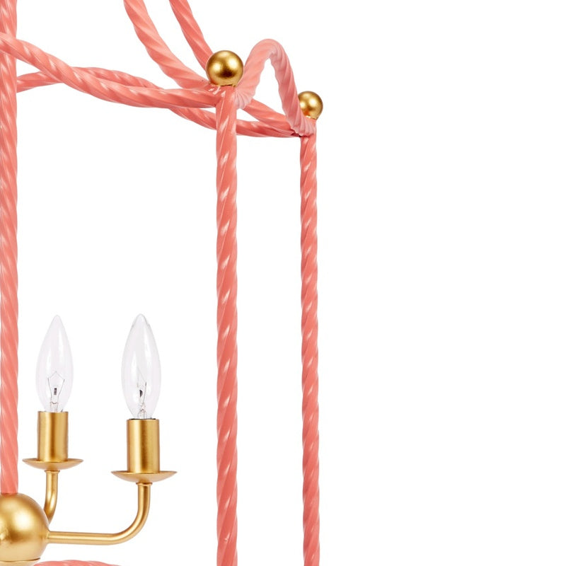 Pink and Gold Maggie Lantern Chandelier
