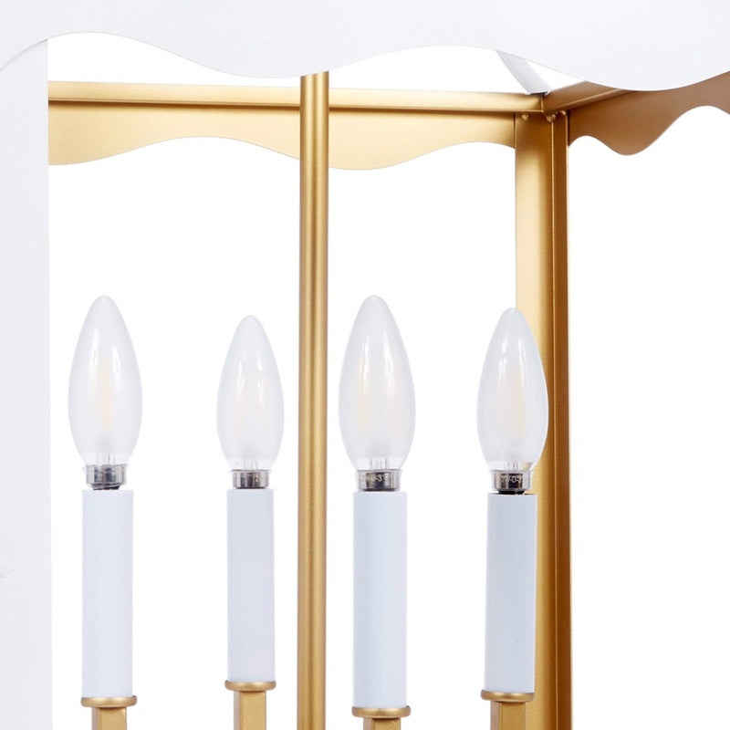 Old World Design Alba White and Gold Pendant Light