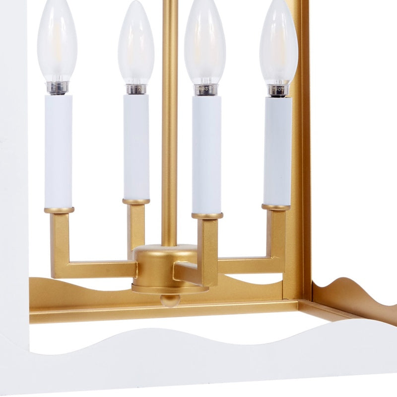 Old World Design Alba White and Gold Pendant Light