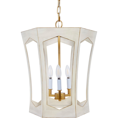 Cece Cream and Gold Pendant Light or Chandelier by Old World Designs