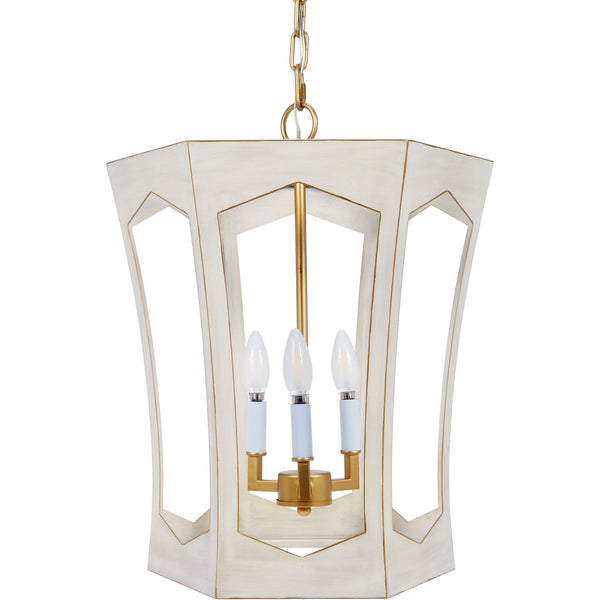 Cece Cream and Gold Pendant Light or Chandelier by Old World Designs