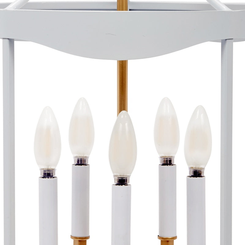 Atelier Blue Lantern with Gold Accents