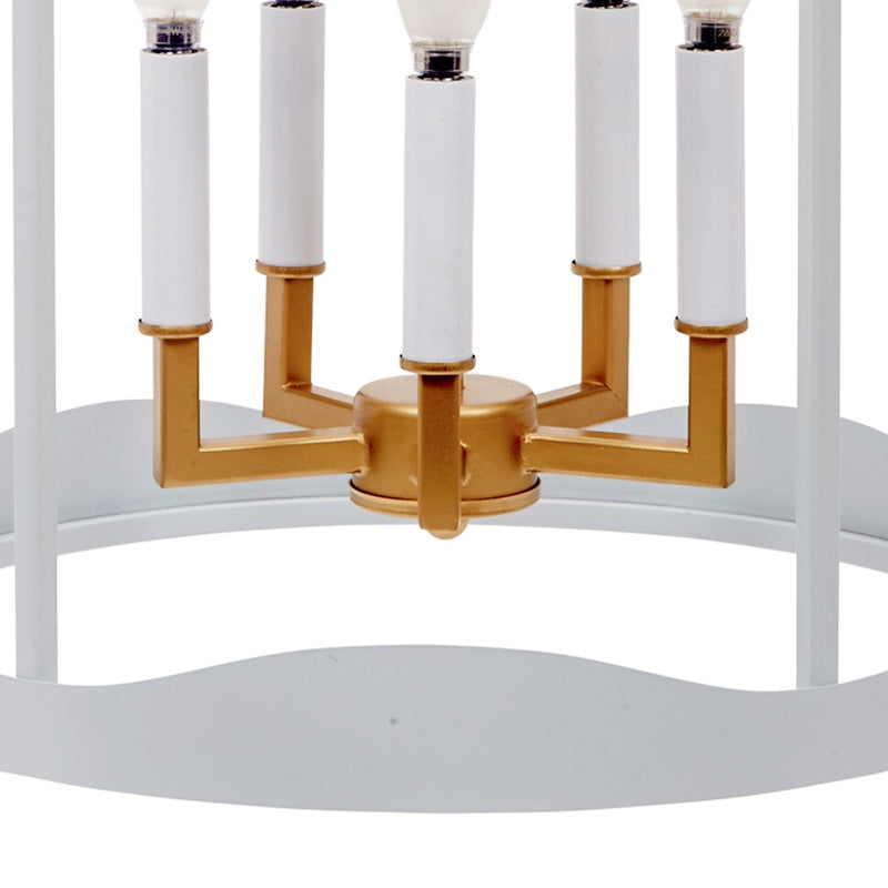 Atelier Blue Lantern with Gold Accents