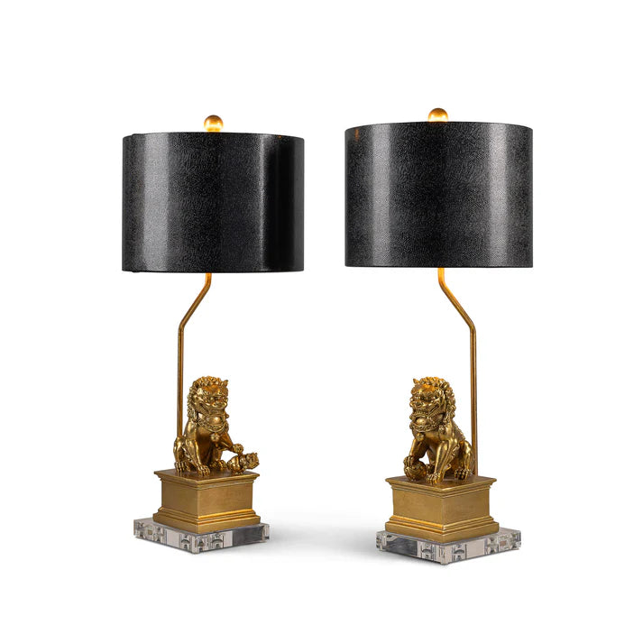 Port 68 Dynasty Accent Lamp Gold, Set of 2