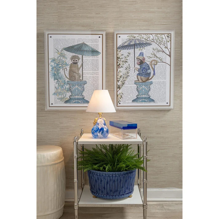 Port 68 Oceanic Blue Pear Lamp