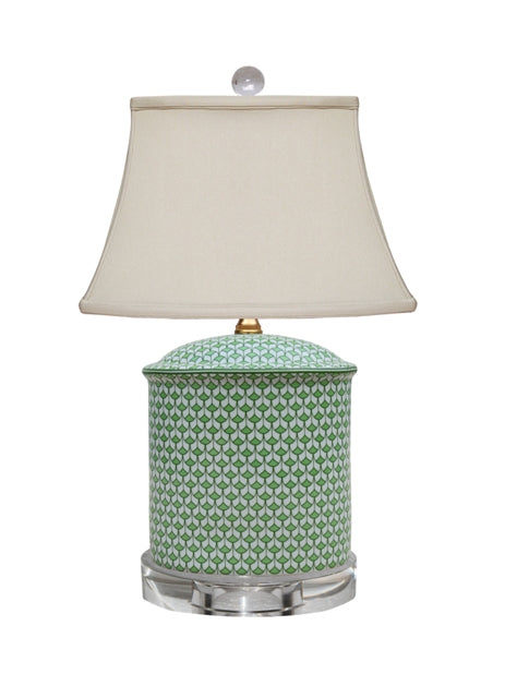 English Blue and White Porcelain Table Lamp
