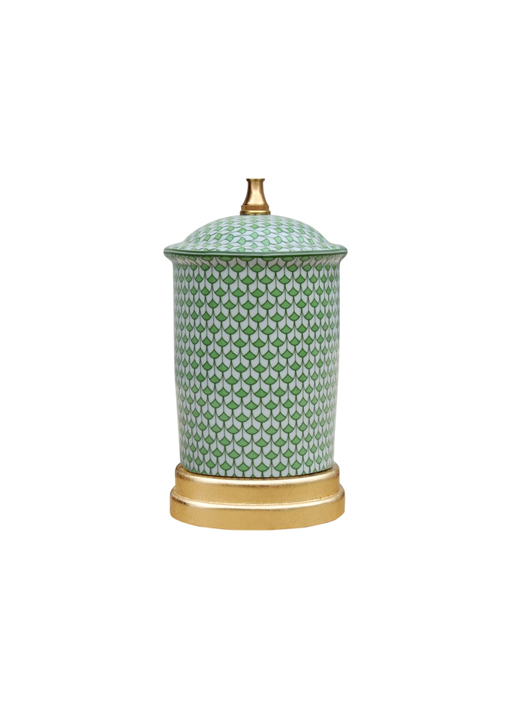 English Blue and White Porcelain Table Lamp