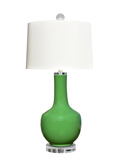 Porcelain Long Neck Vase Lamp 29.5"H