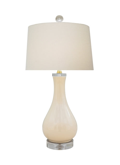 Porcelain Vase Lamp in Blush Pink