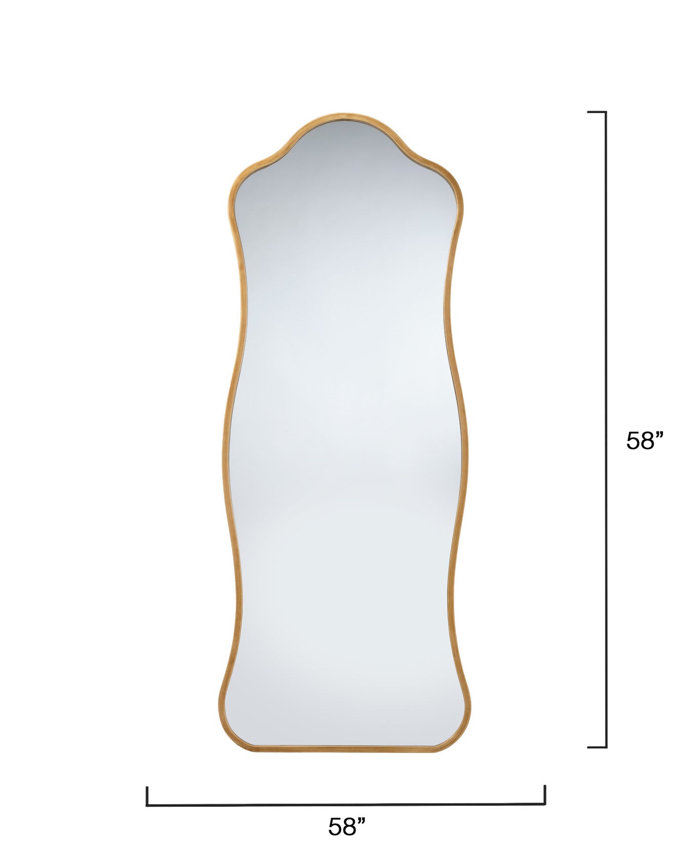 Aurora Wavy Iron Floor Mirror Lifestyle by JY