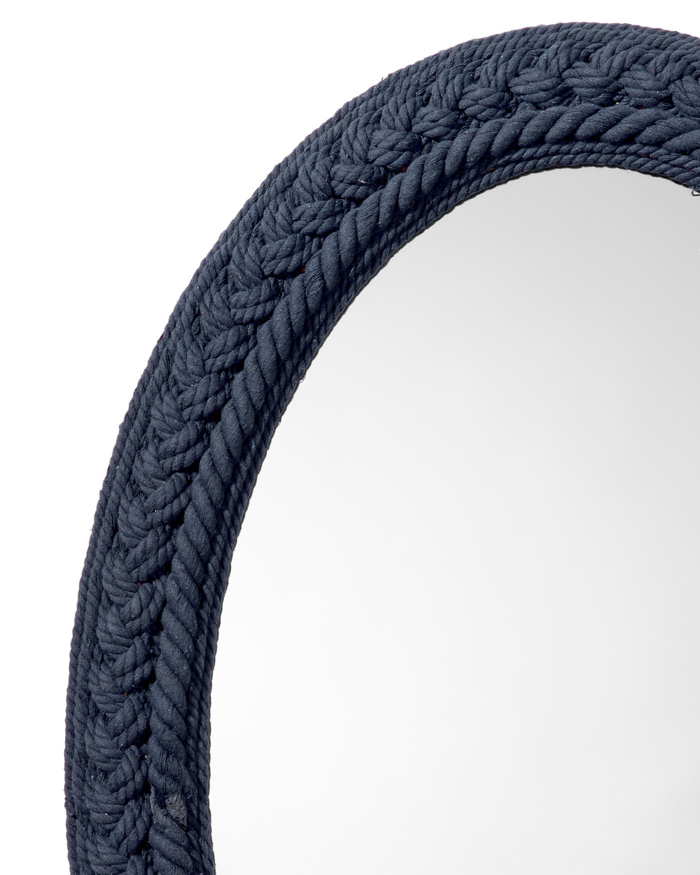 Club Cotton Rope Braided Oval Wall Mirror Lifestyle by JY