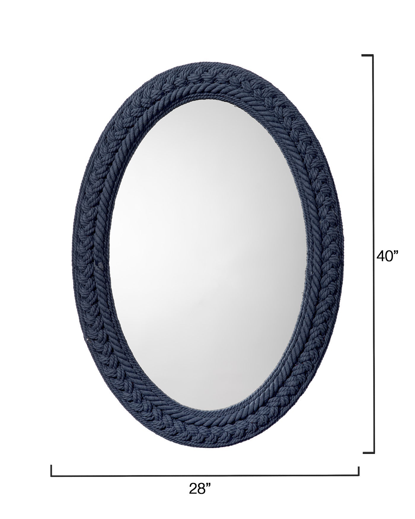 Club Cotton Rope Braided Oval Wall Mirror Lifestyle by JY