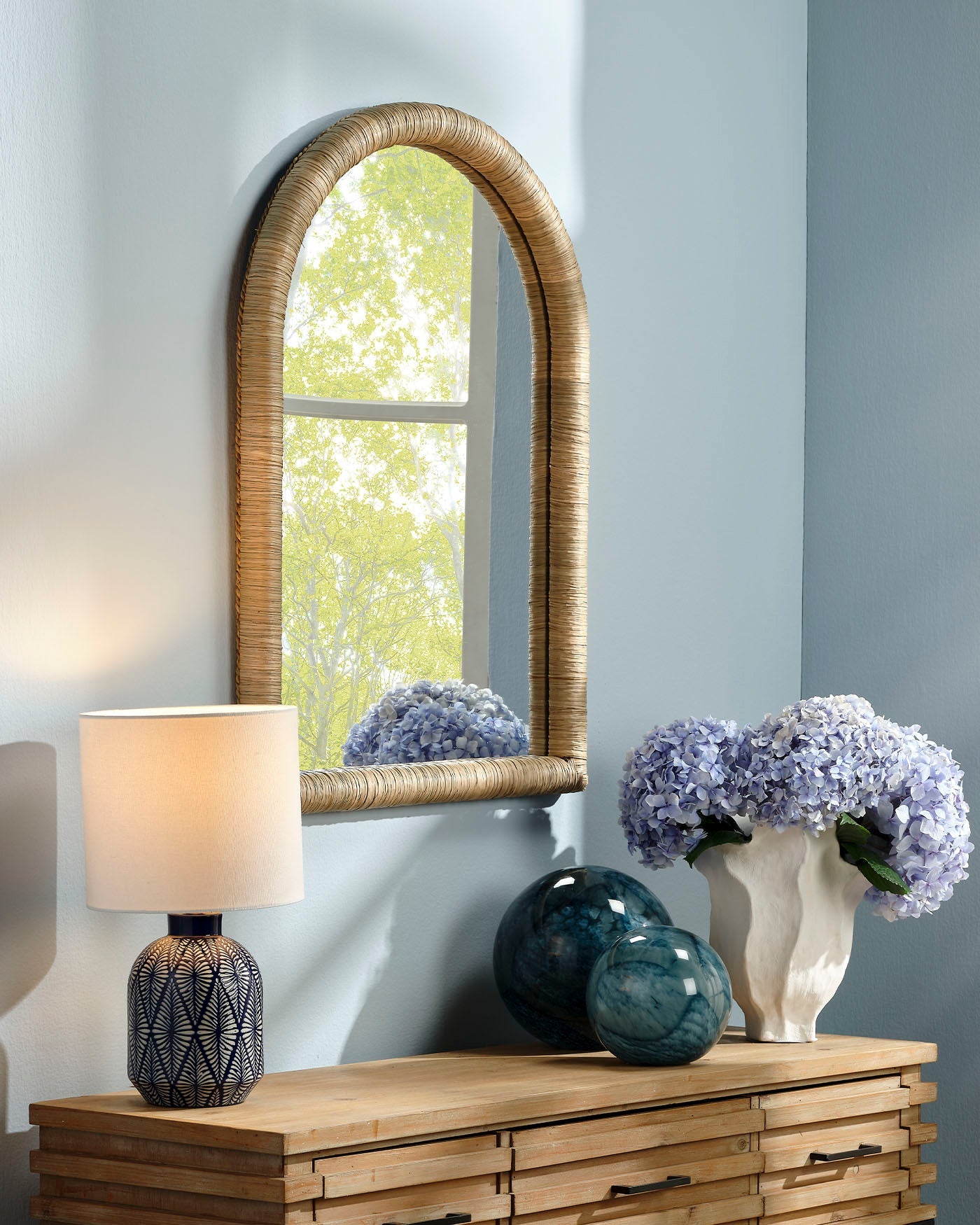 Hill Seagrass Arch Wall Mirror Lifestyle by JY