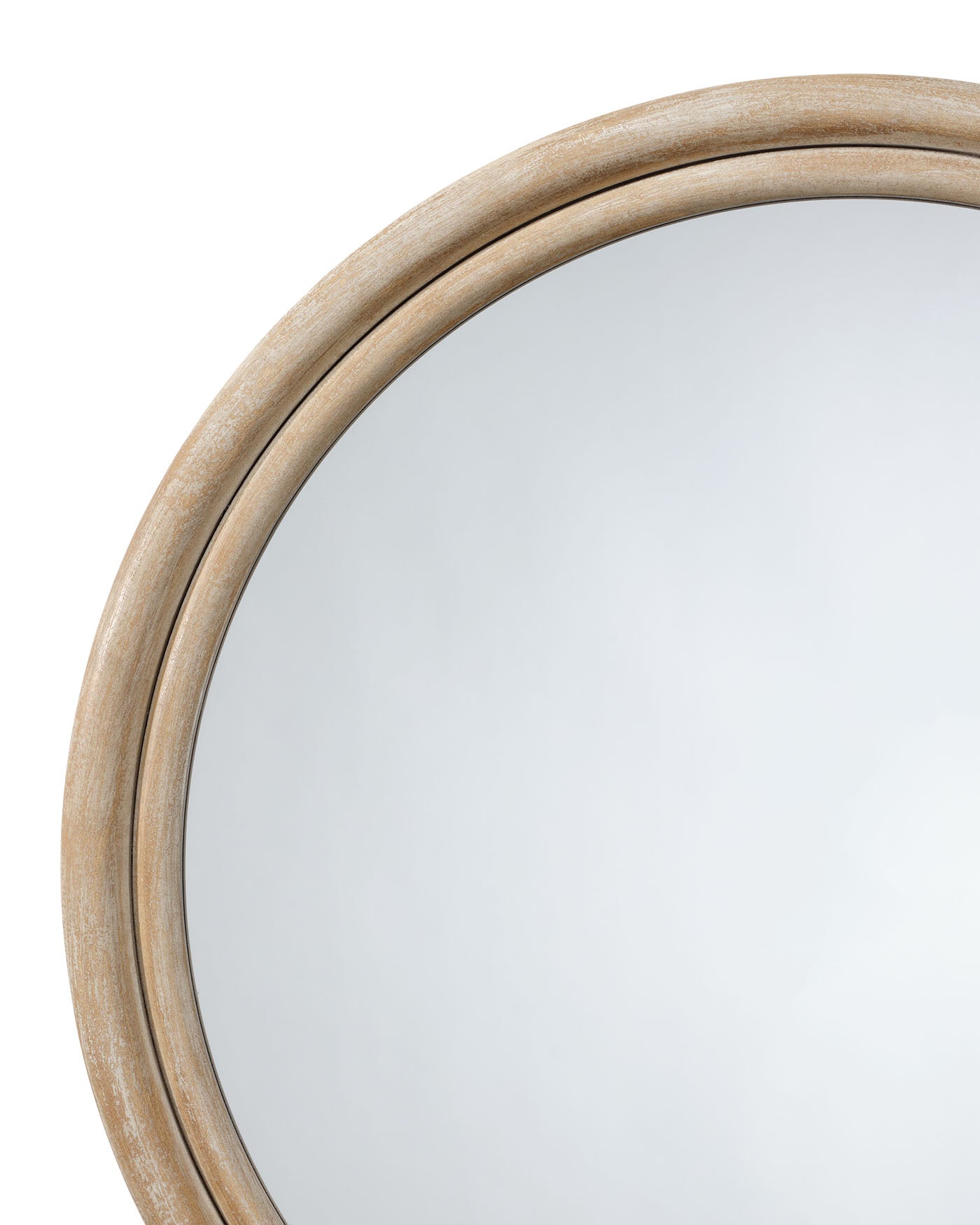 Jamie Young Riley Wood Round Wall Mirror