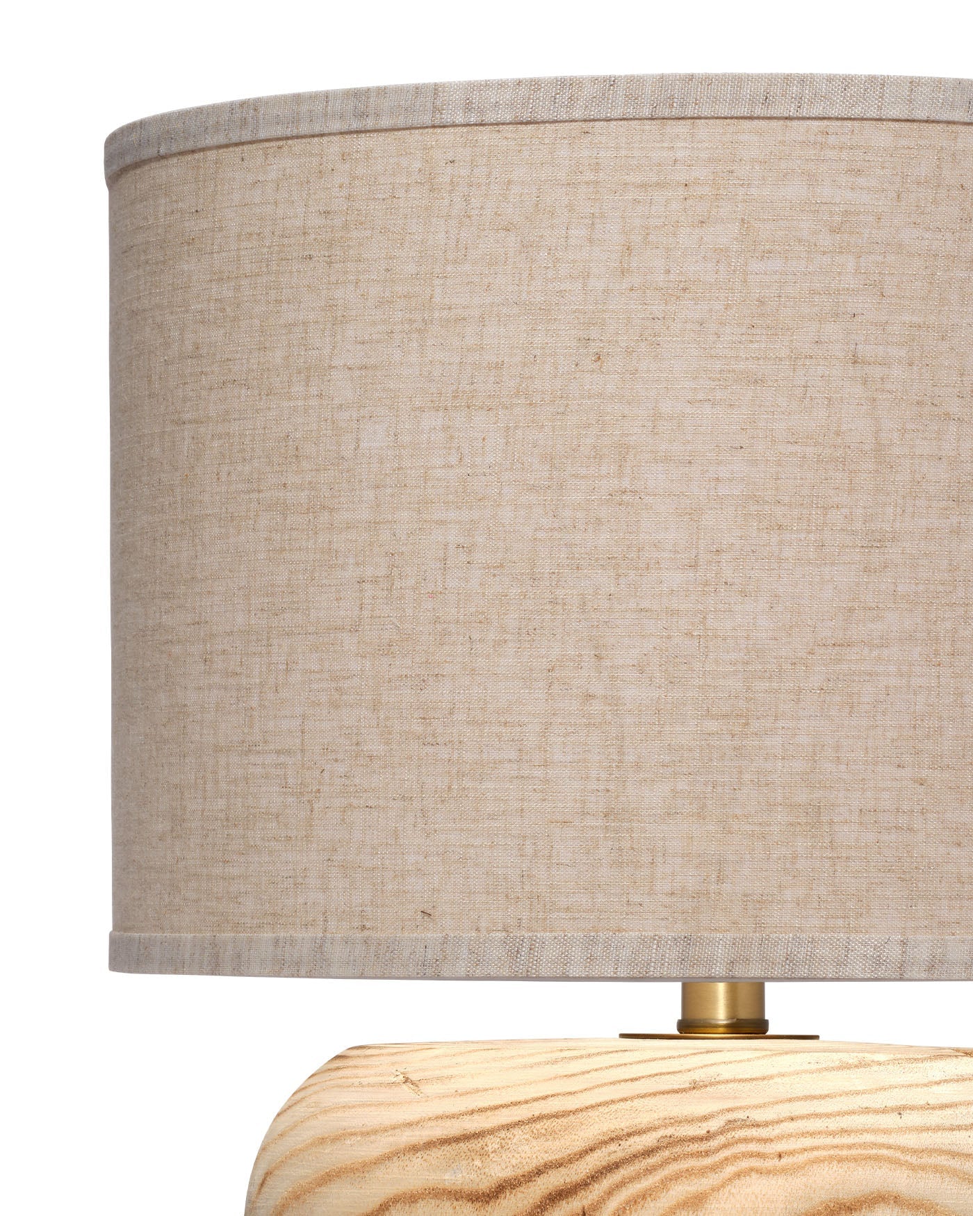 Jamie Young Timber Table Lamp With Linen Shade