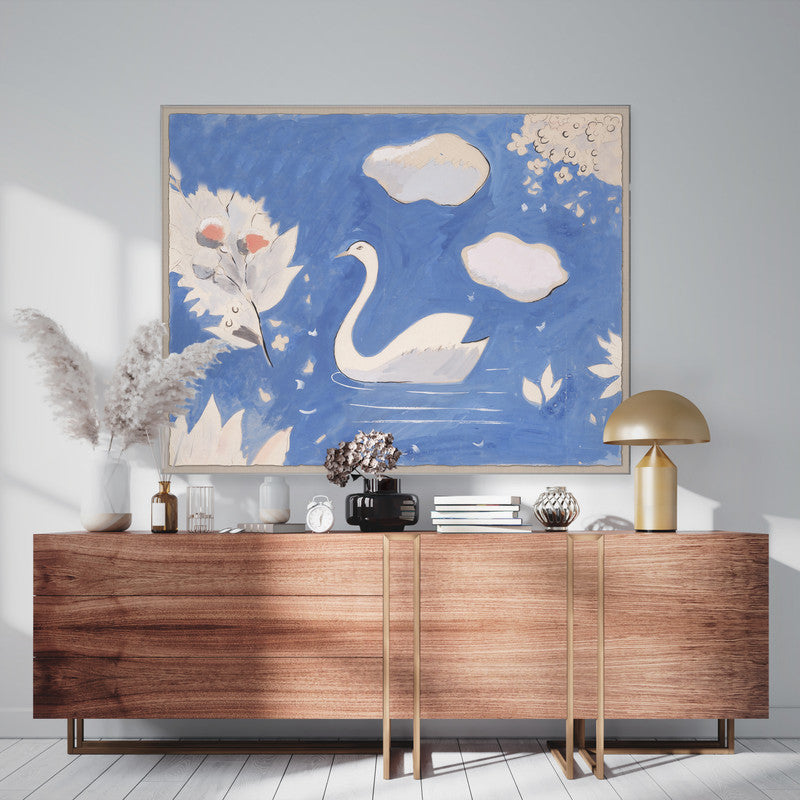Paule Marrot Swan in Lake Wall Art
