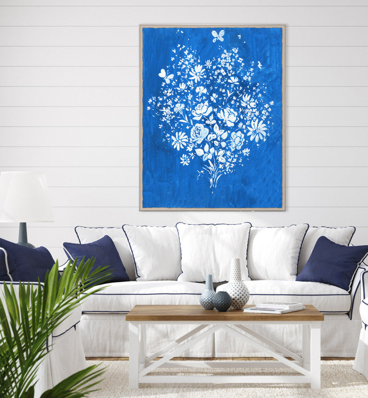 Paule Marrot White Floral Bouquet Art