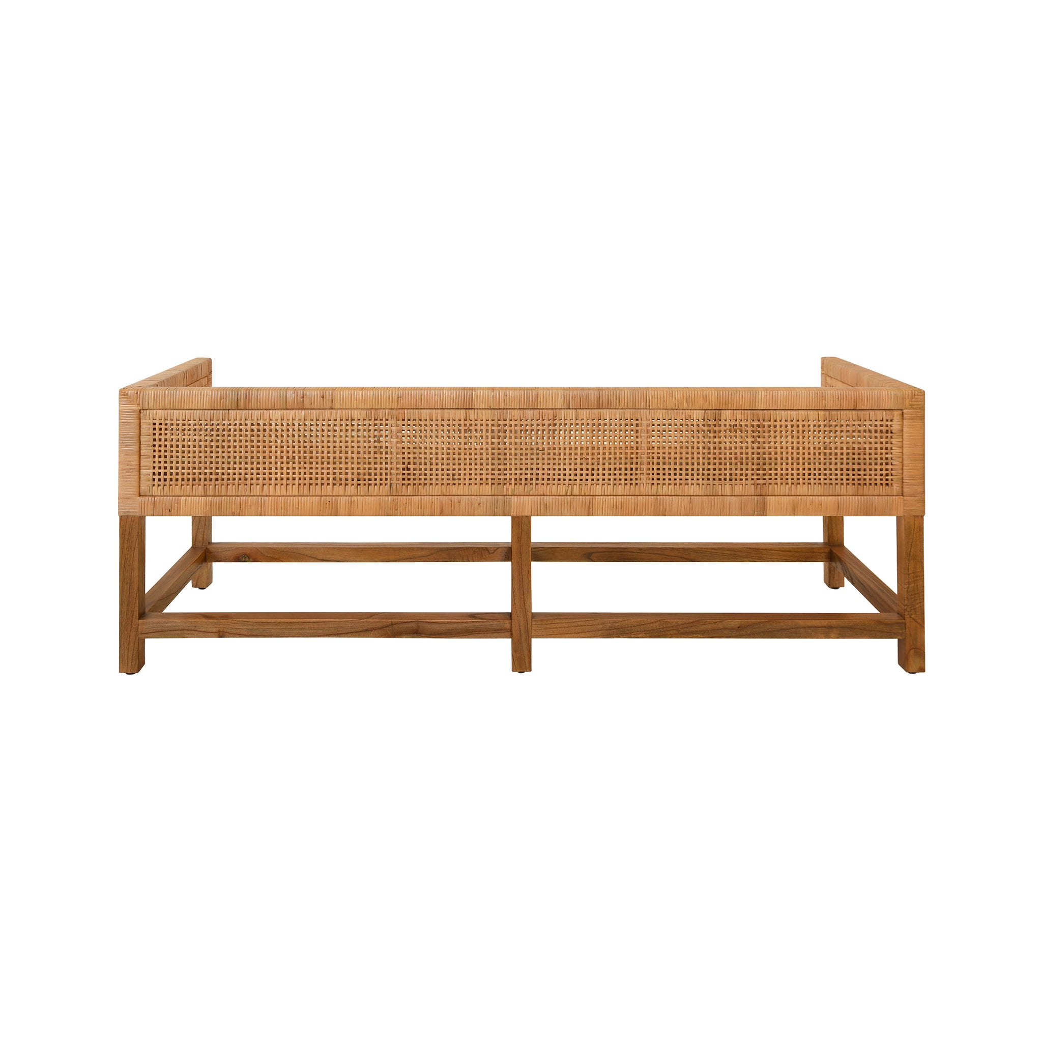 Worlds Away Monterey Rattan Bench