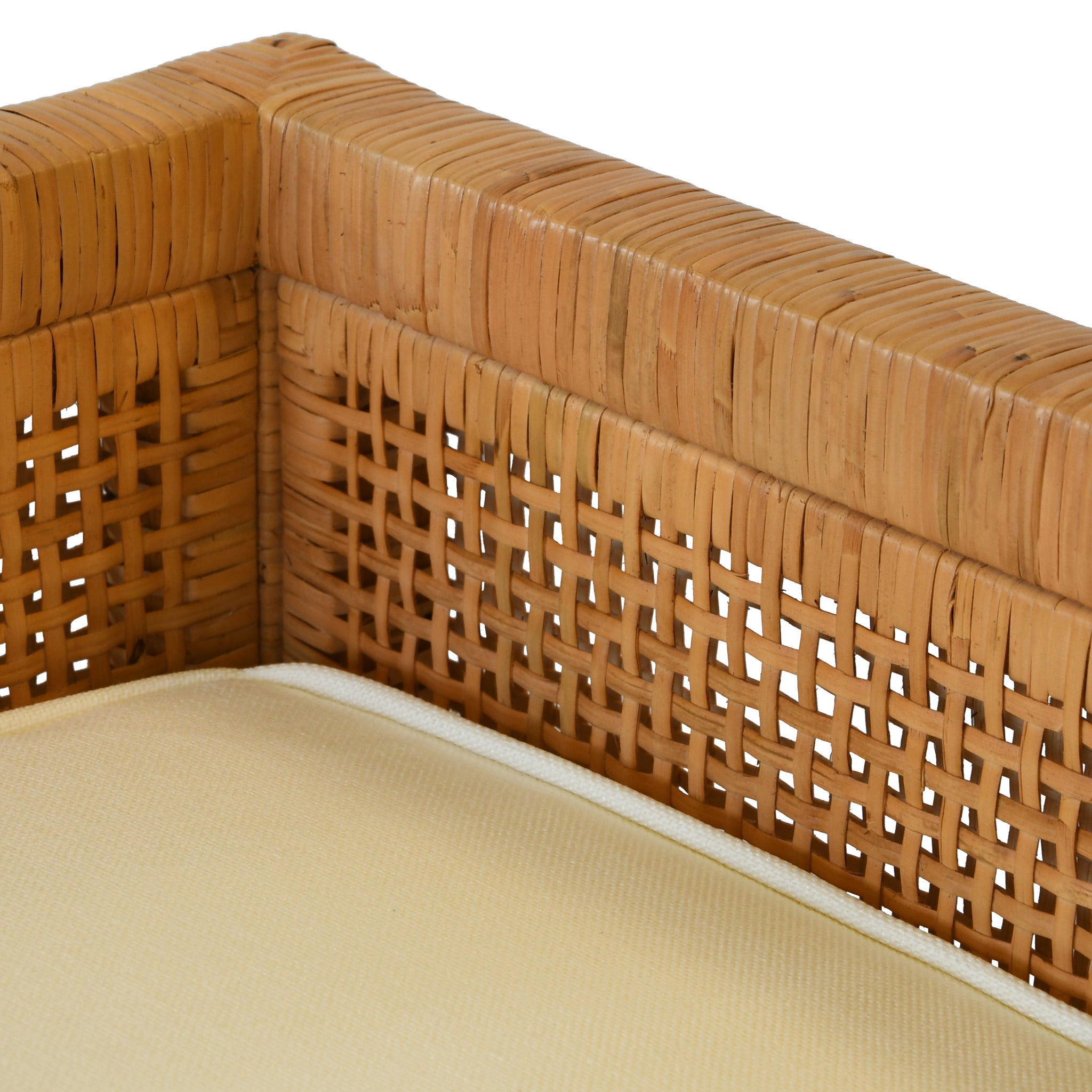 Worlds Away Monterey Rattan Bench