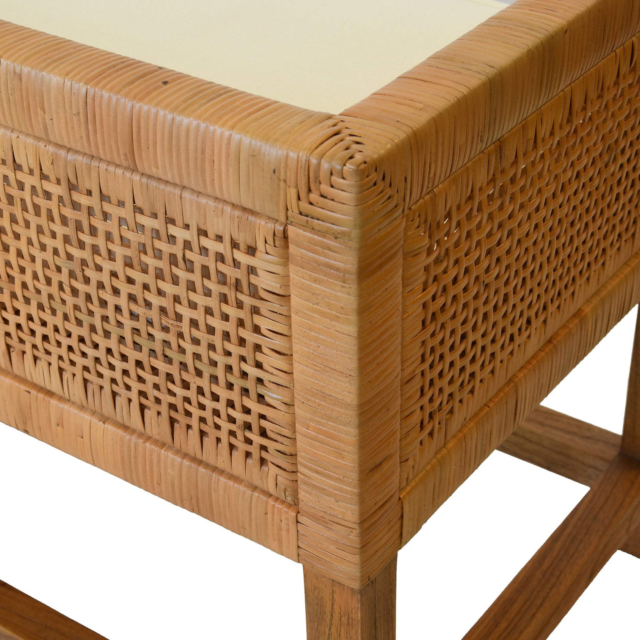Worlds Away Monterey Rattan Bench