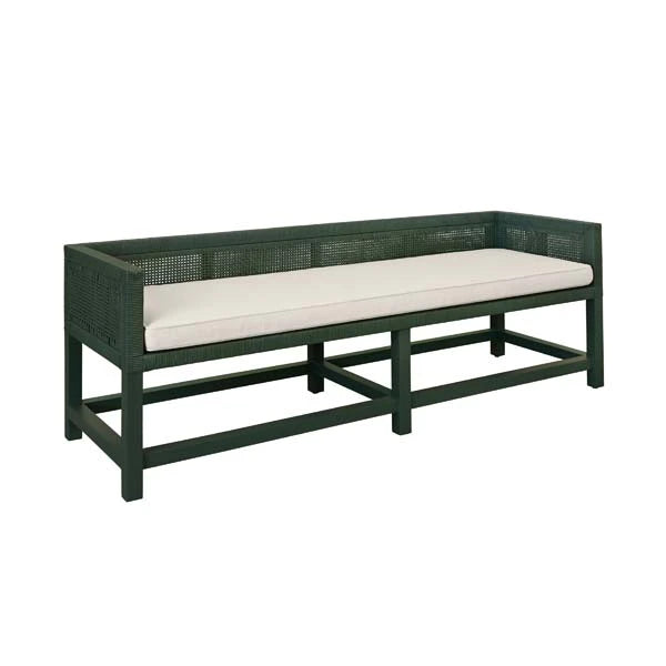Worlds Away Monterey Rattan Bench