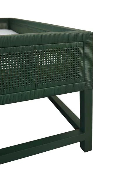 Worlds Away Monterey Rattan Bench