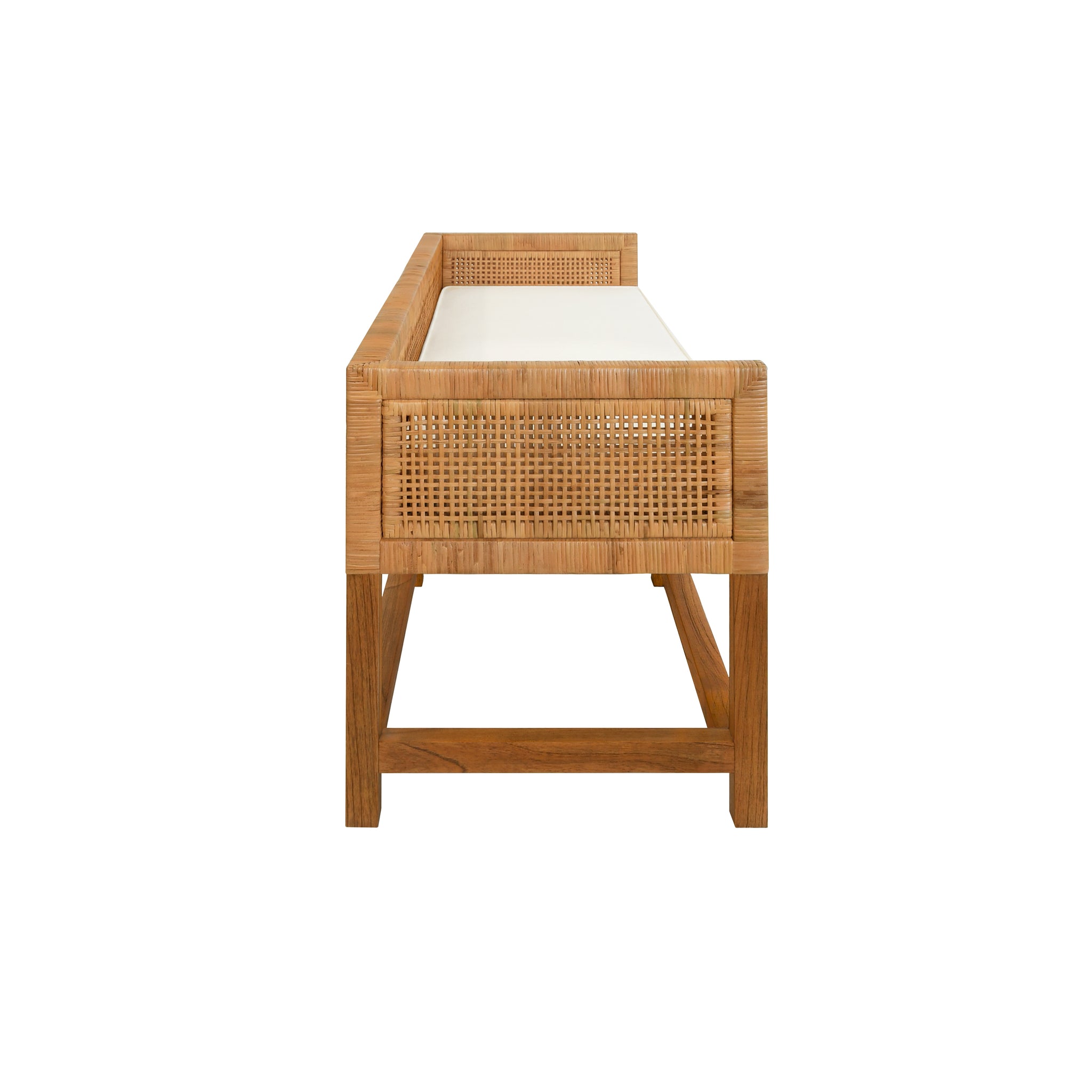 Worlds Away Monterey Rattan Bench