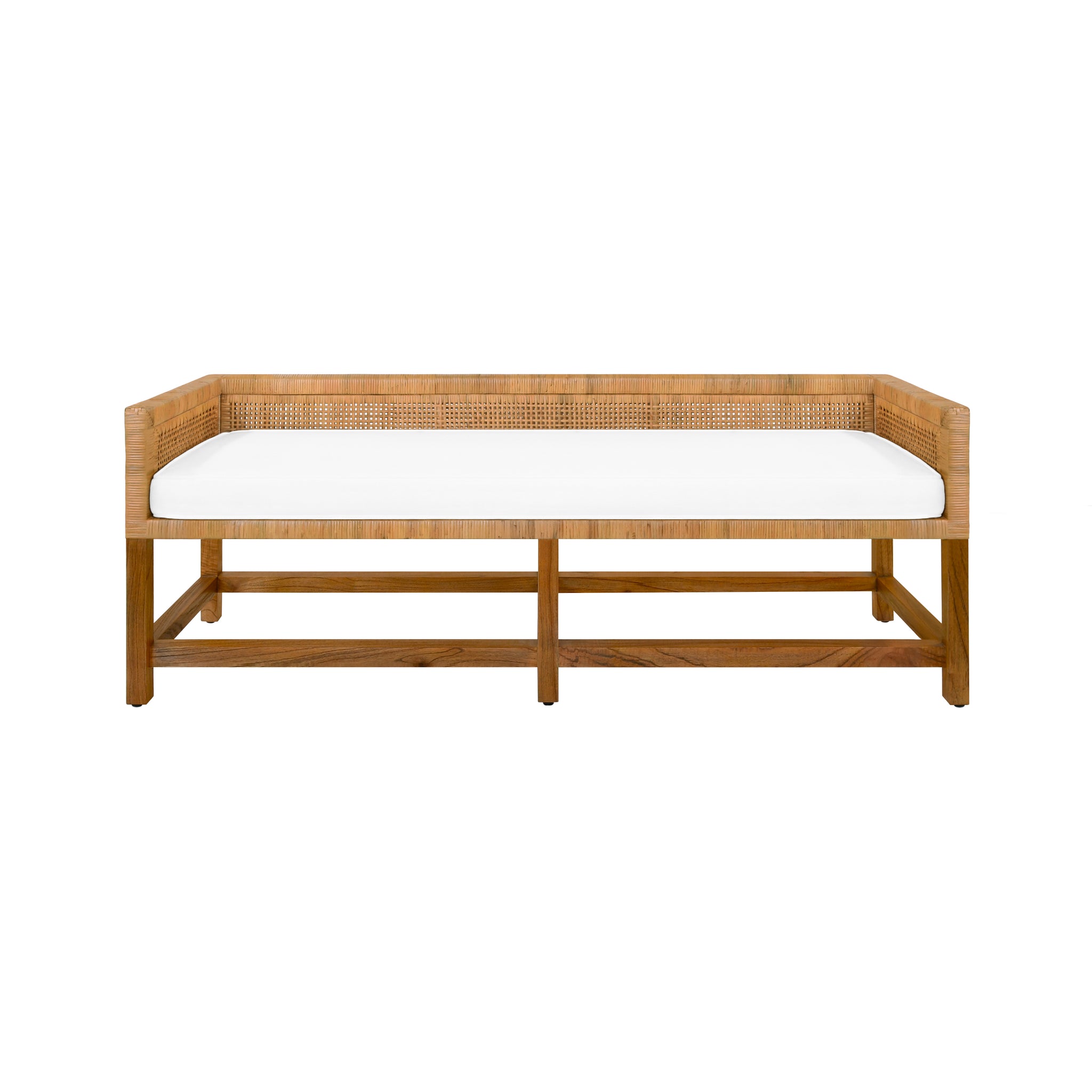 Worlds Away Monterey Rattan Bench