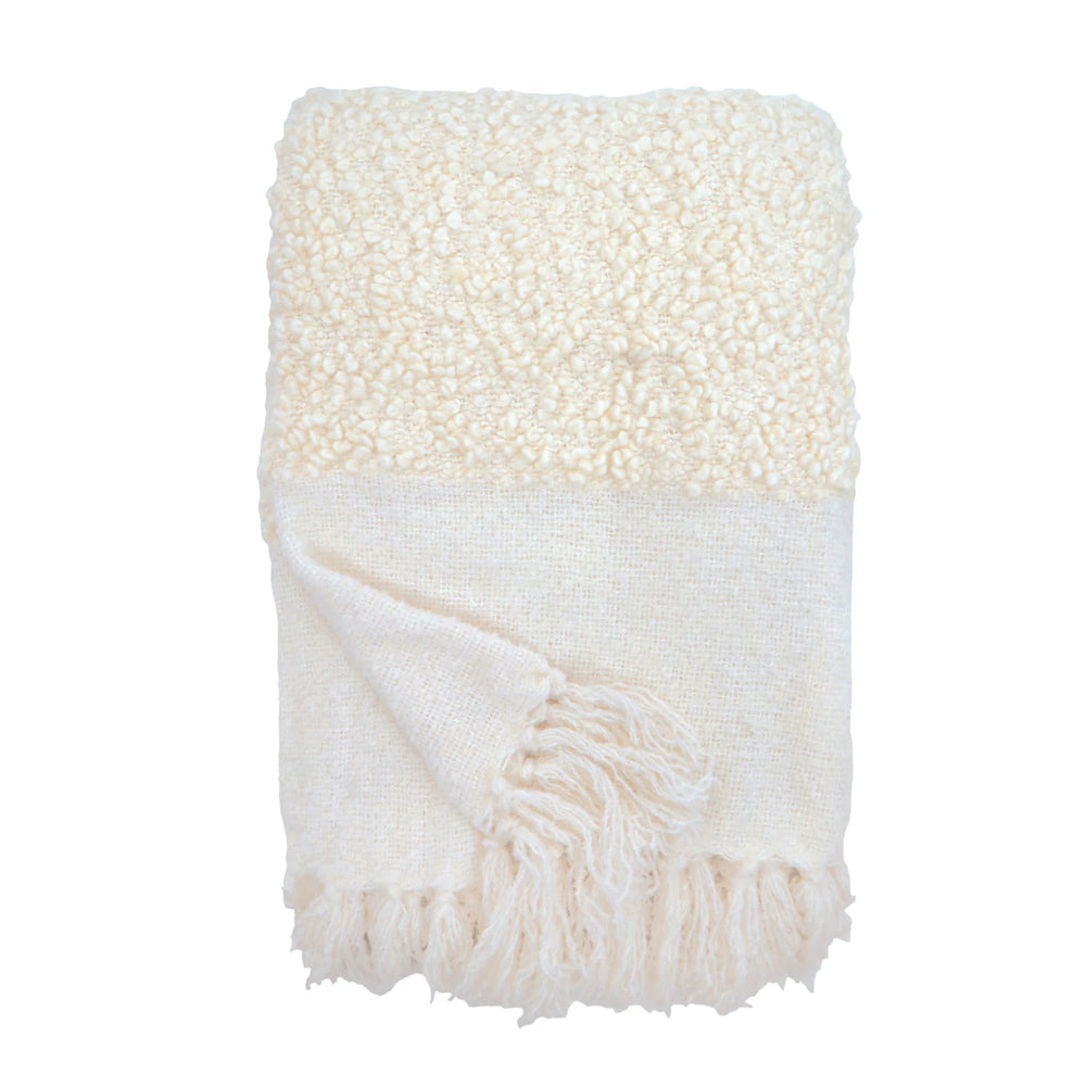 Pom Pom At Home Murphy Oversized Throw 60" X 90" Ivory