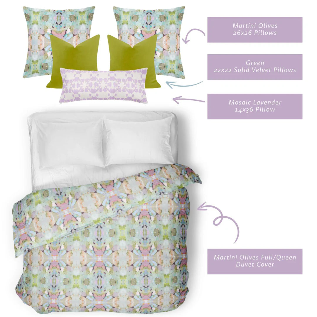 Bargain Basement Laura Park Martini Olives Queen Duvet Cover