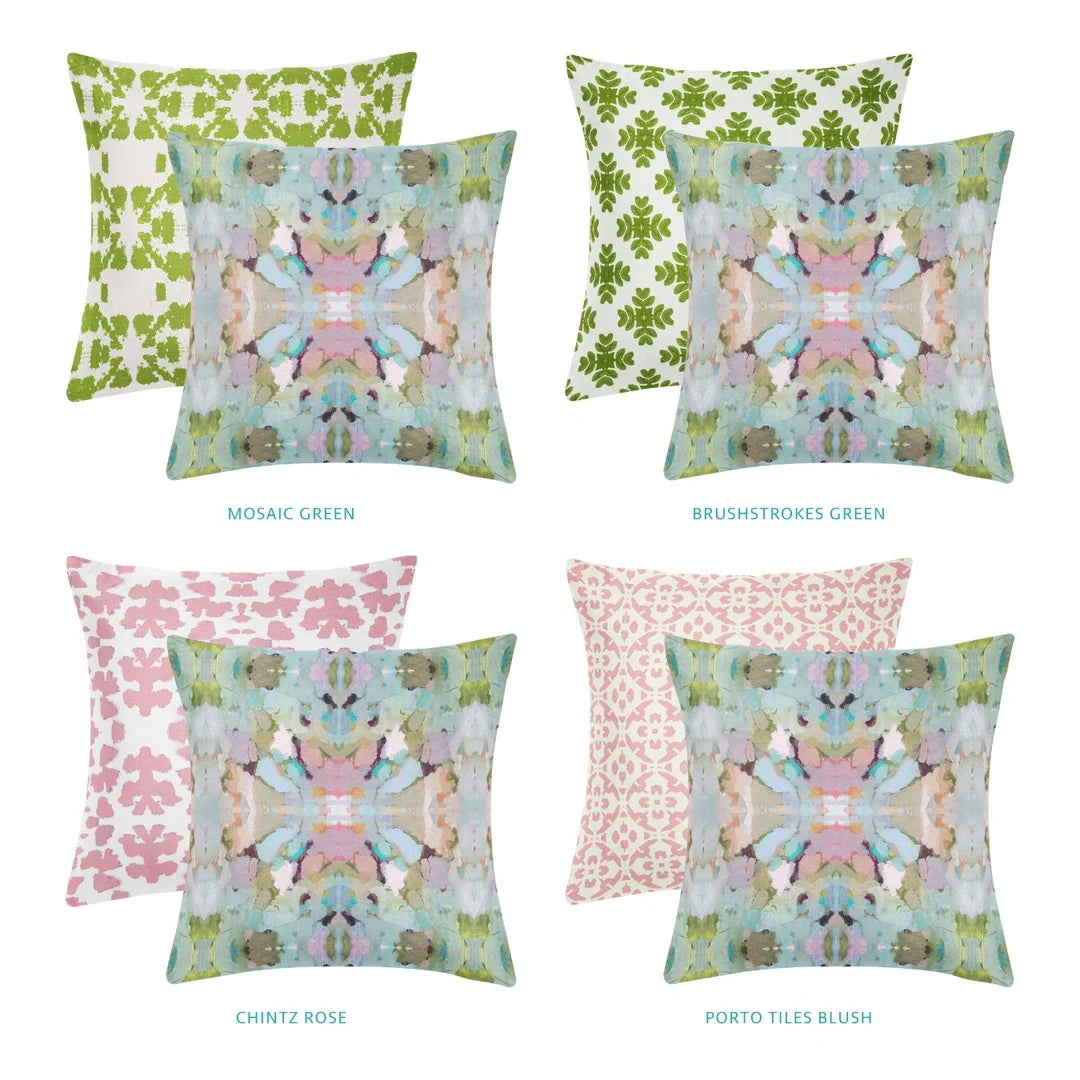 Laura Park Martini Olives Linen Cotton Pillow