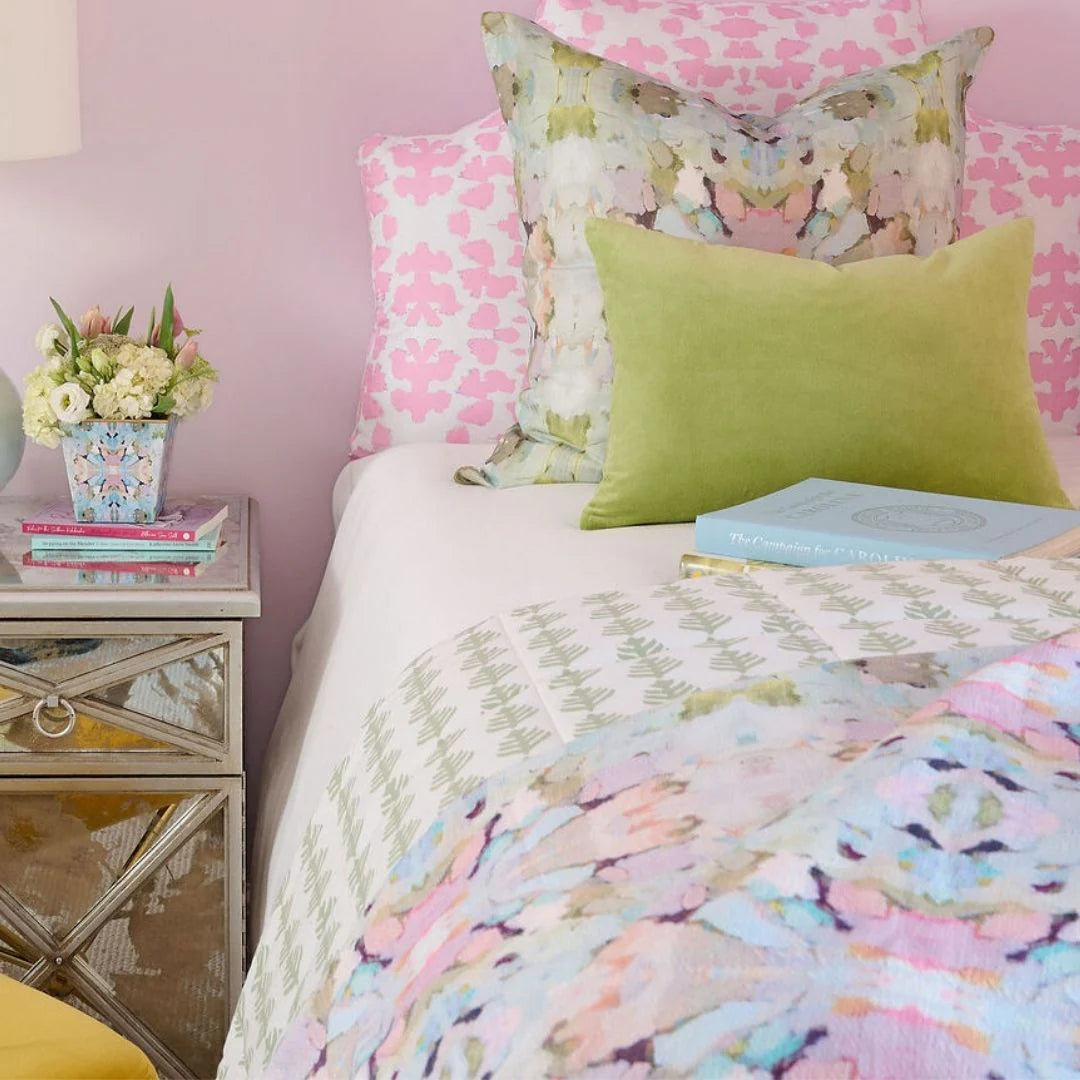 Laura Park Martini Olives Linen Cotton Pillow