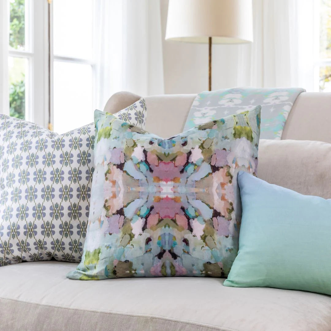 Laura Park Martini Olives Linen Cotton Pillow