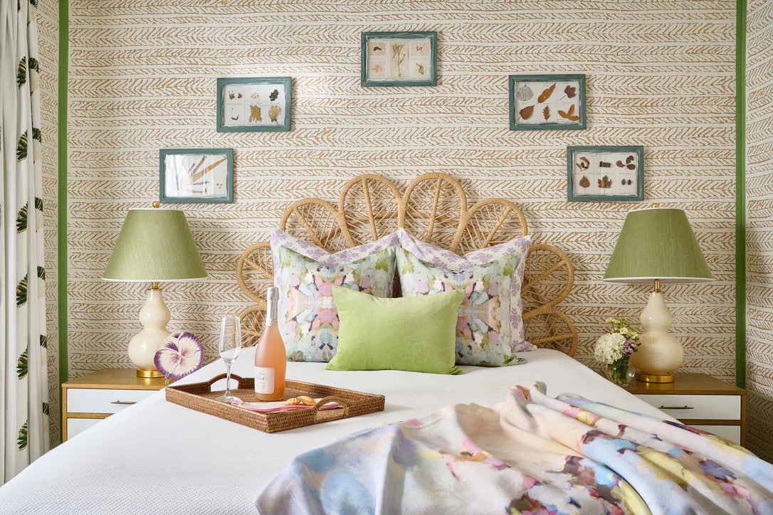 Laura Park Martini Olives Linen Cotton Pillow