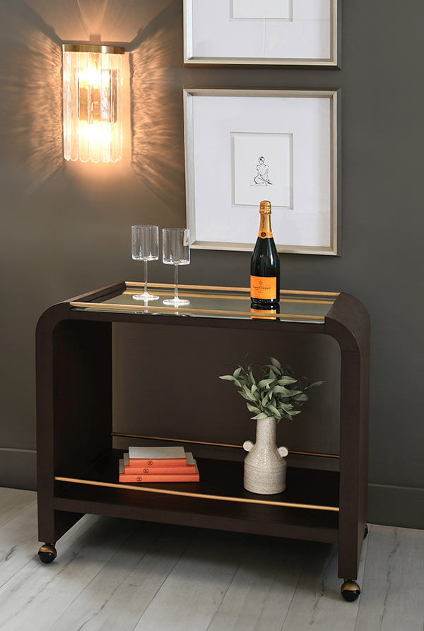 Worlds Away Myer Bar Cart