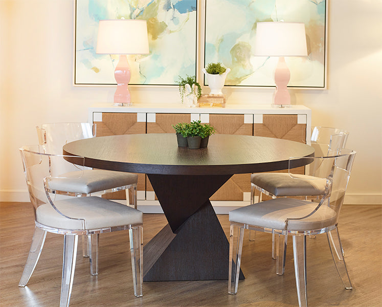 Worlds Away Newport Round Dining Table