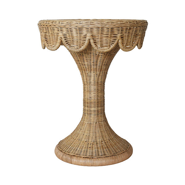 Worlds Away Orla Rattan Side Table