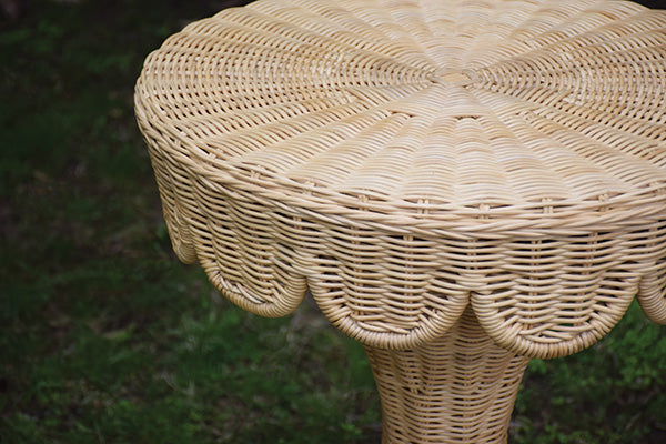 Worlds Away Orla Rattan Side Table