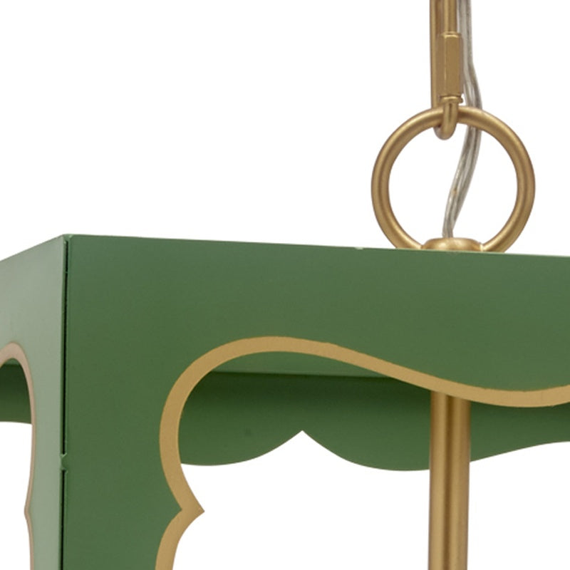 Old World Design Phoebe Pendant Light with Gold Accents